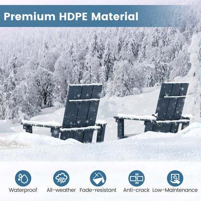 Tall Adirondack Chair Outdoor Bar Stool with Ergonomic Backrest for Backyard, Blue Adirondack Chairs at Gallery Canada