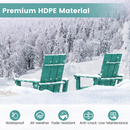 Tall Adirondack Chair Outdoor Bar Stool with Ergonomic Backrest for Backyard, Turquoise Adirondack Chairs at Gallery Canada