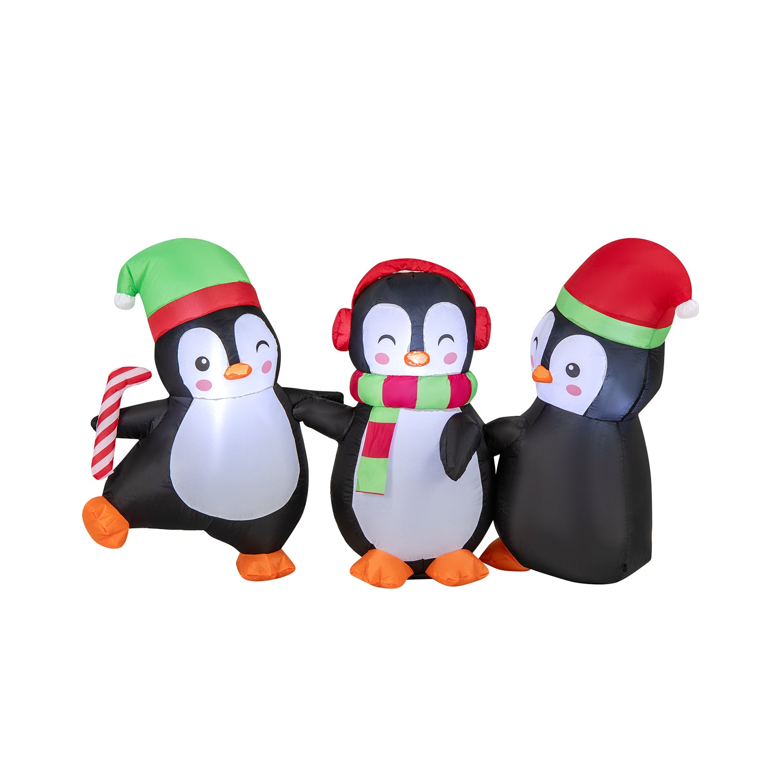 Christmas Inflatable Penguins Family, Built-in LED Lights, Multicolor Christmas Inflatables at Gallery Canada