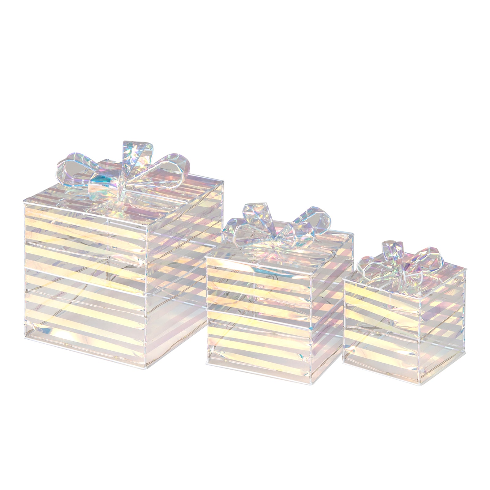 Christmas Lighted Gift Boxes Set, 3 Count, White Christmas Decor & Accessories White at Gallery Canada