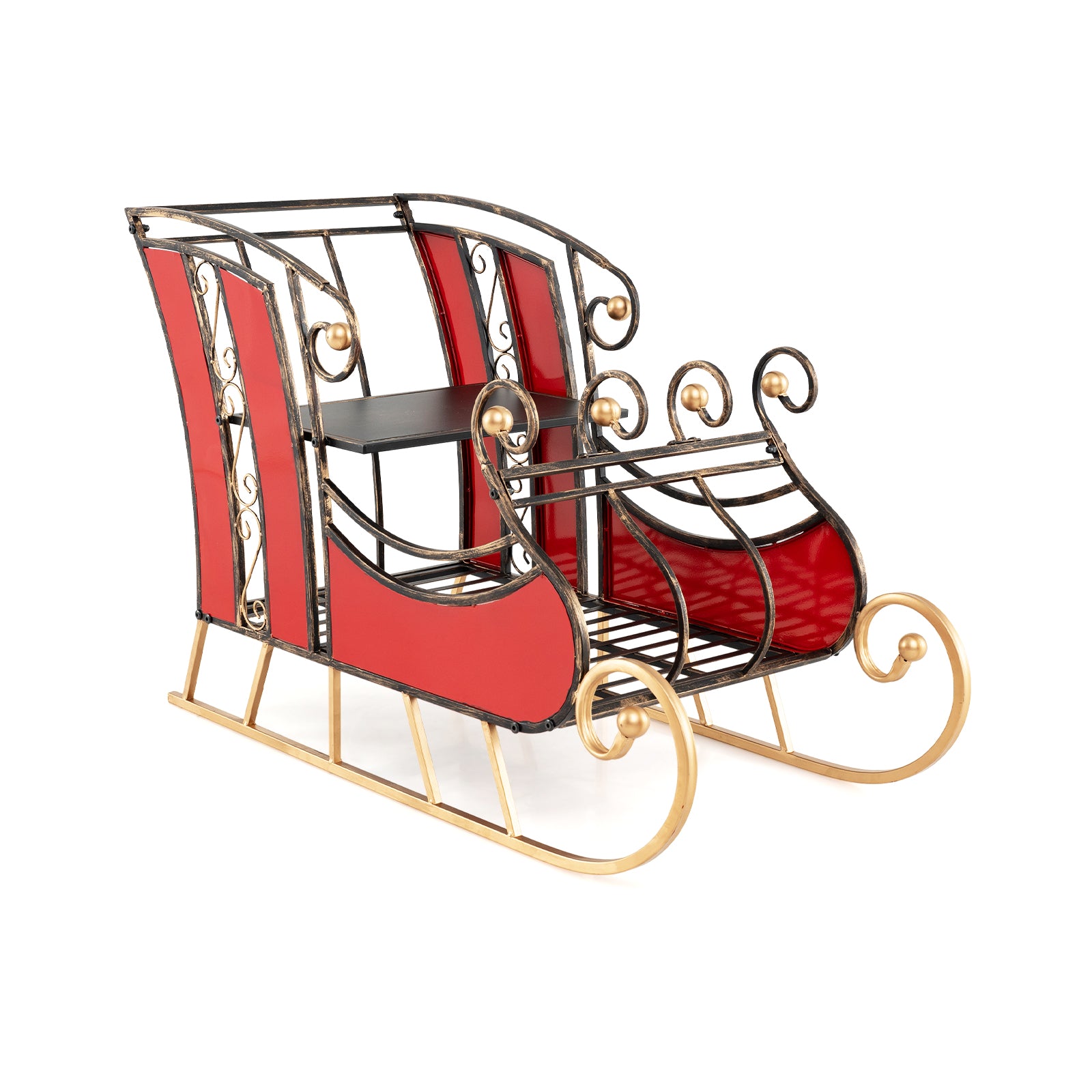 3 FT Metal Christmas Sleigh Decoration, 2-Tier Storage Shelf Christmas Decor & Accessories at Gallery Canada