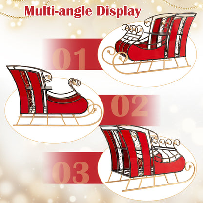 3 FT Metal Christmas Sleigh Decoration, 2-Tier Storage Shelf Christmas Decor & Accessories at Gallery Canada