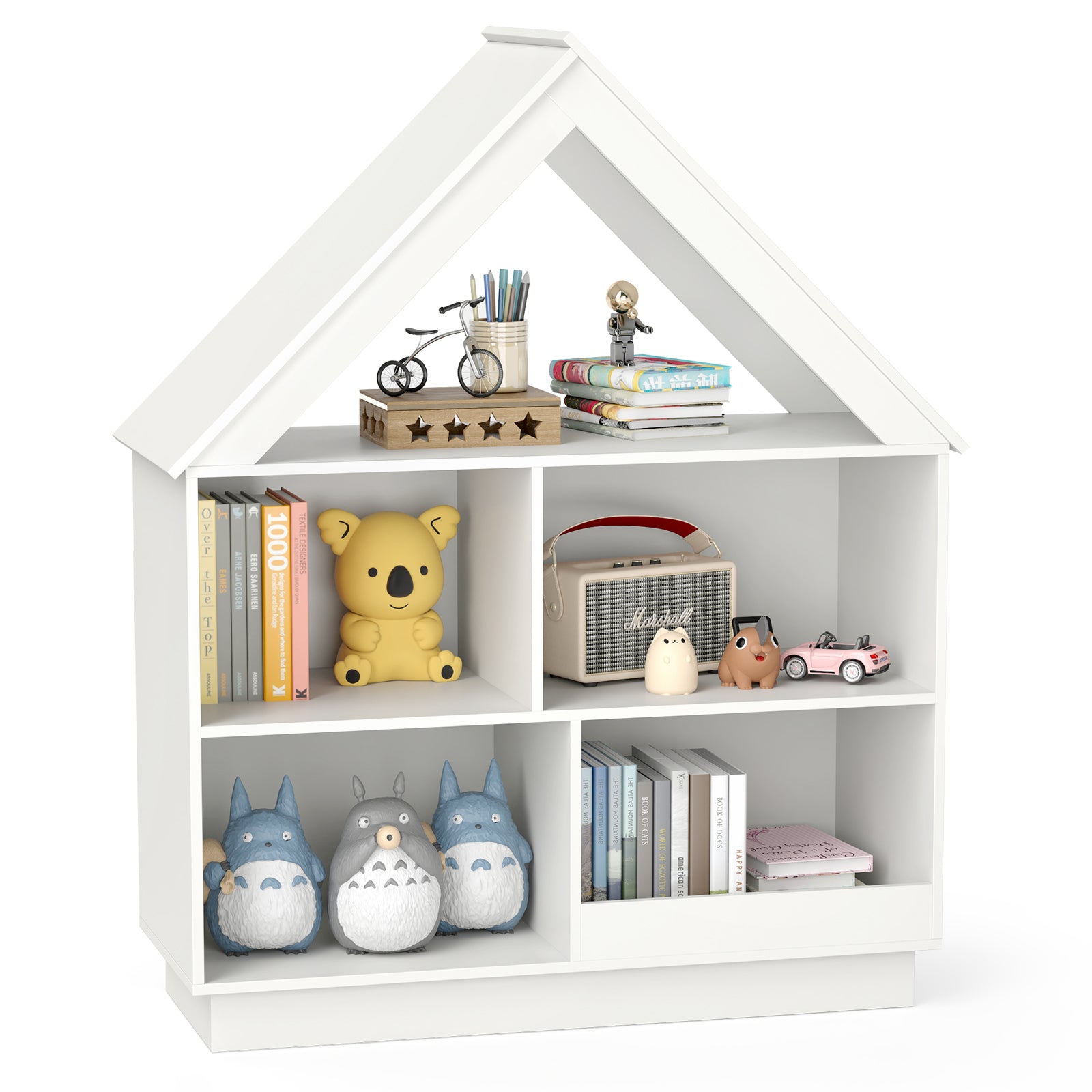 3-Tier House-Shaped Toy Storage Organizer, White Kids Storage White at Gallery Canada