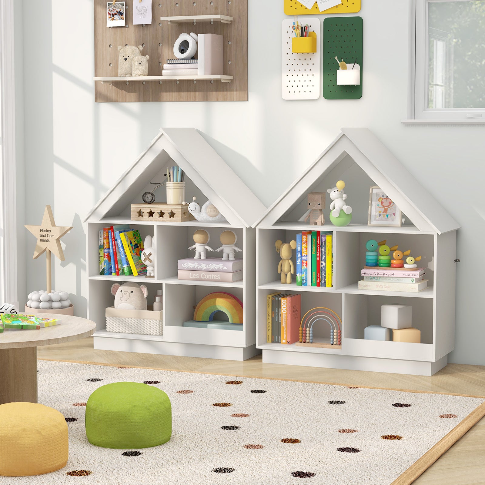 3-Tier House-Shaped Toy Storage Organizer, White Kids Storage at Gallery Canada