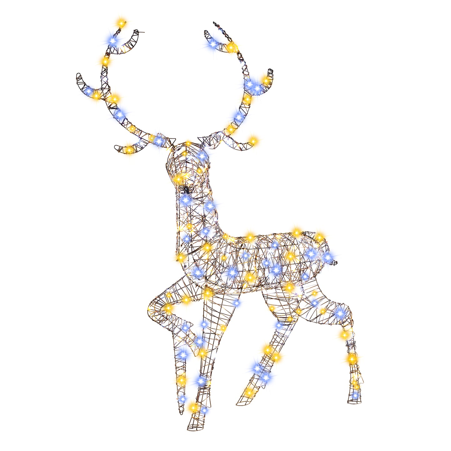 4.6 Feet Pre-Lit Christmas Reindeer with 170 Cold and Warm LED Lights Christmas Decor & Accessories at Gallery Canada