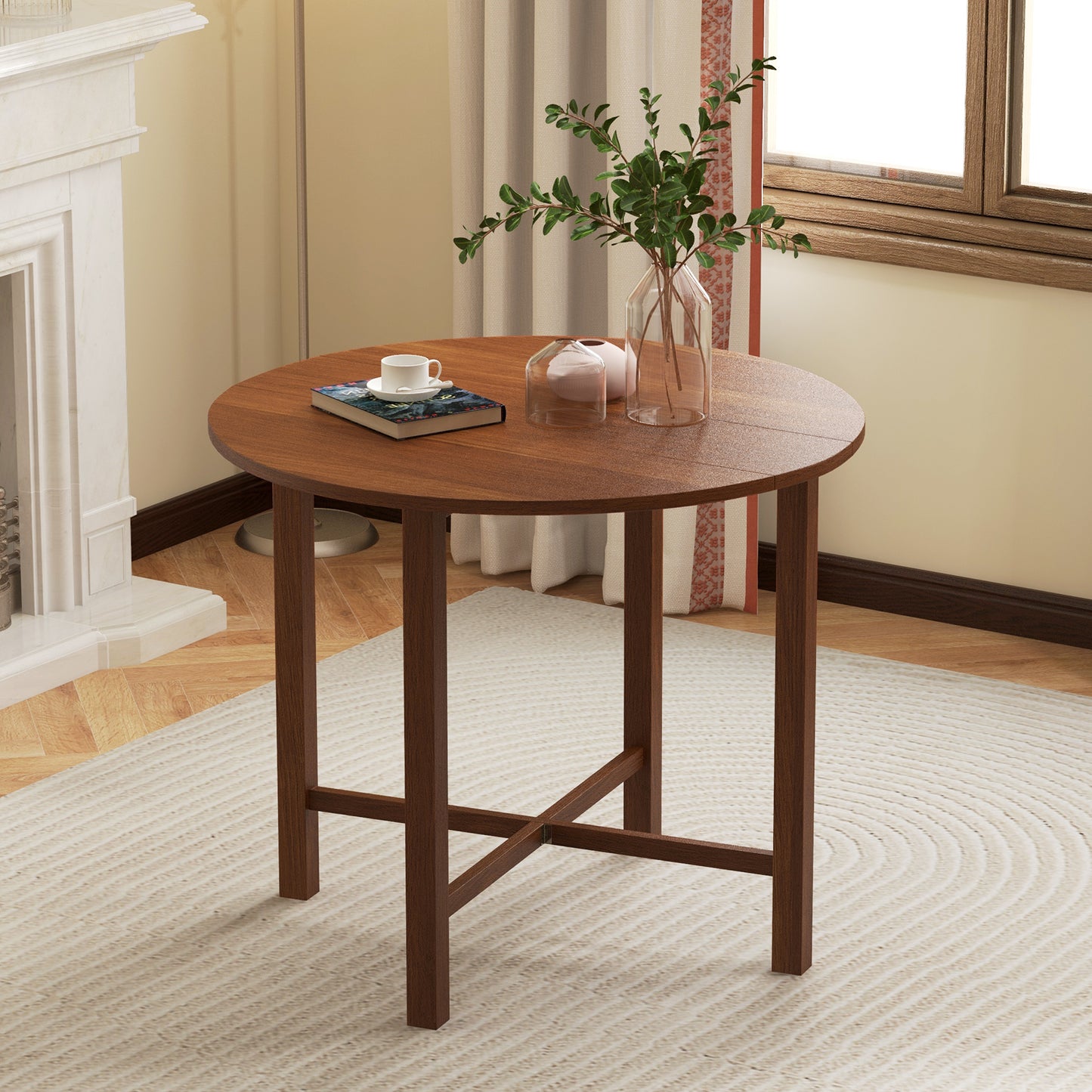 Dual Drop Leaf Dining Table, Walnut Dining Tables at Gallery Canada