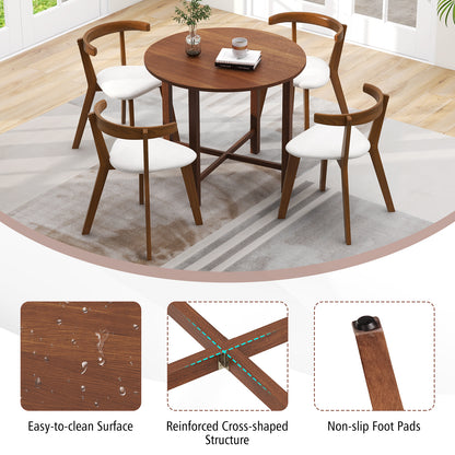 Dual Drop Leaf Dining Table for Small Spaces, Walnut Dining Tables at Gallery Canada