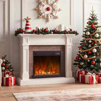 18/23/26 Inch 1500W Electric Fireplace Insert with Remote Control-18 inches, Black Fireplaces at Gallery Canada