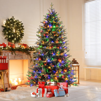 7 Ft Artificial Christmas Tree, Hinged, 11 Lighting Modes, Remote, Green Christmas Tree at Gallery Canada
