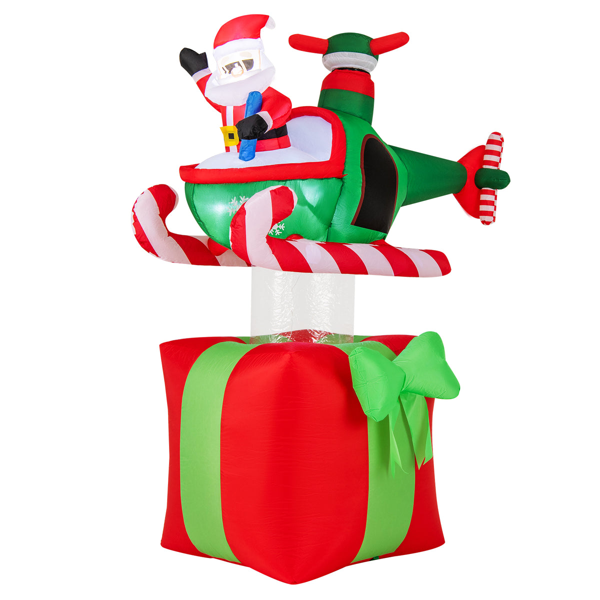 6 Feet Christmas Inflatable Santa Flying Airplane, 3 LED Lights Christmas Decor & Accessories at Gallery Canada