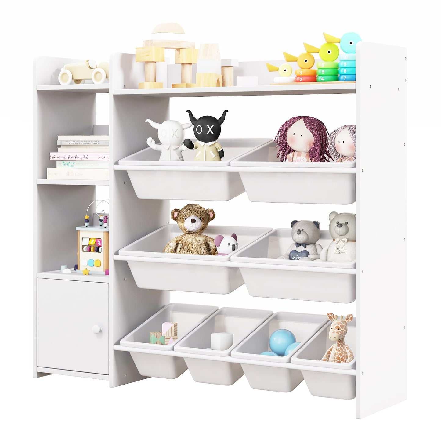4-Tier Kids Toy Storage Organizer, White Kids Storage at Gallery Canada