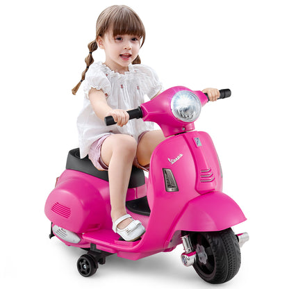 Kids Ride On Motorcycle With LED Headlight, Horn Sound, Pink