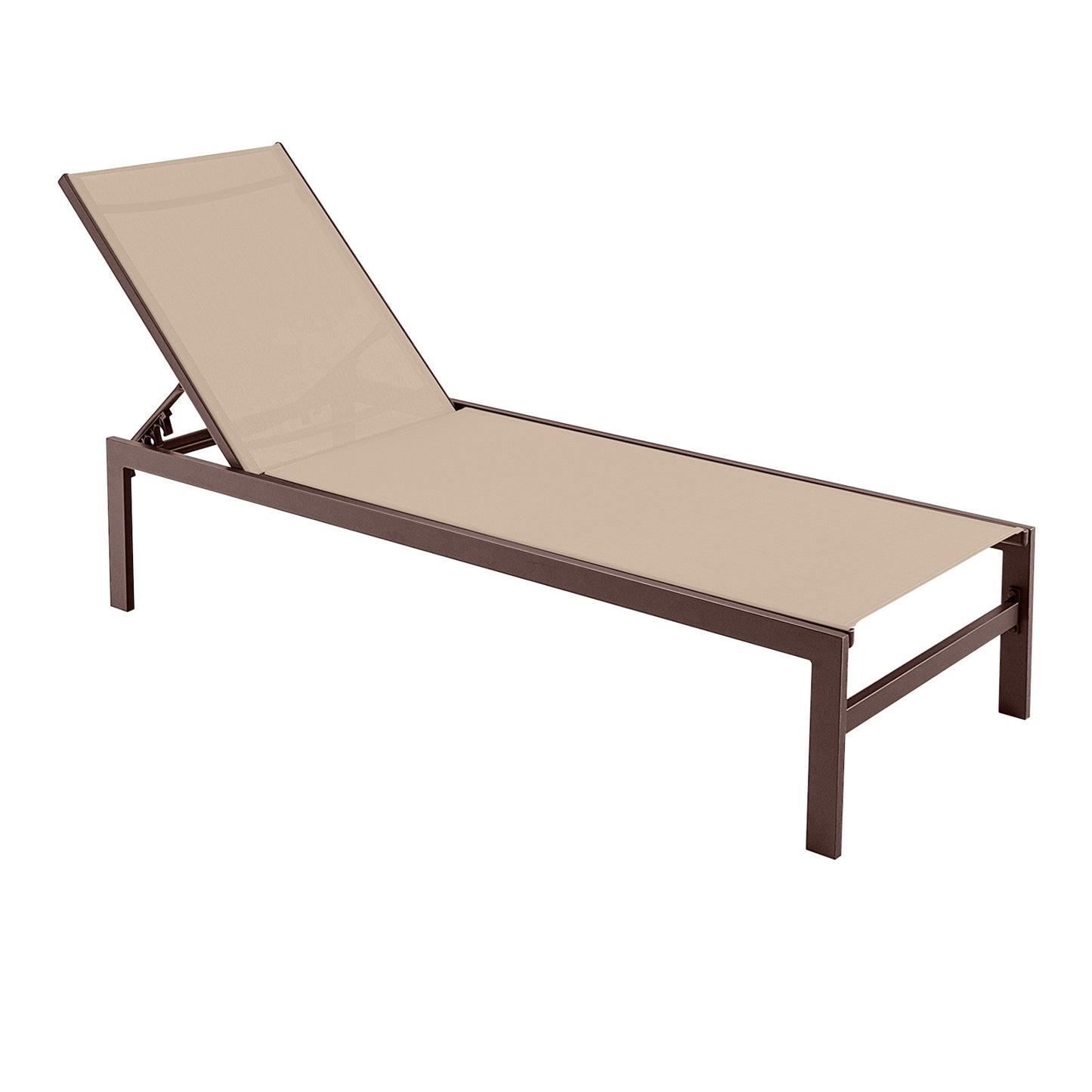 6-Position Chaise Lounge Chairs with Rustproof Aluminium Frame, Brown Outdoor Chaise Lounges Brown at Gallery Canada