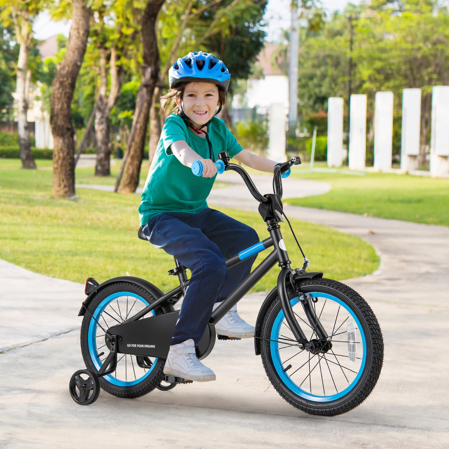 Kids Bike with Adjustable Handlebar and Saddle Black-16 inches, Black Kids Bike at Gallery Canada