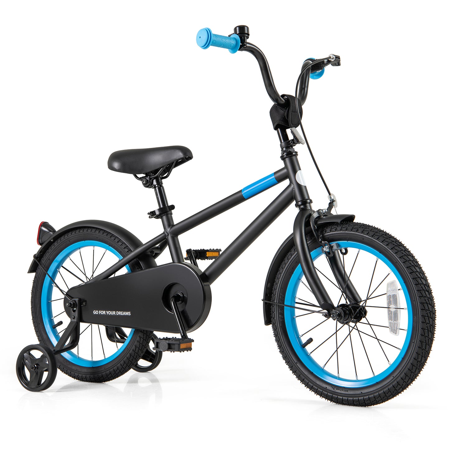Kids Bike, Adjustable Handlebar And Saddle, 16 Inches, Black