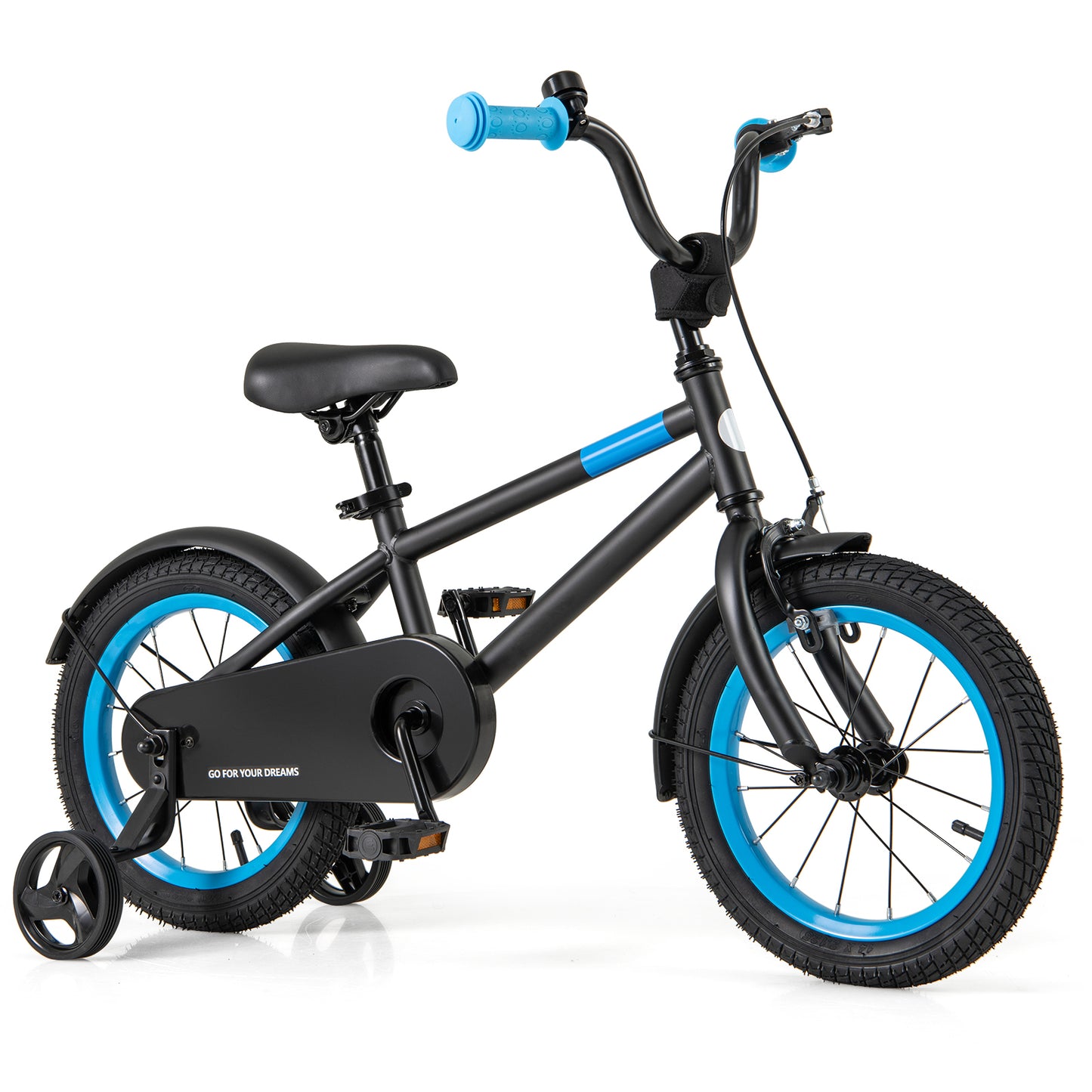 Kids Bike with Adjustable Handlebar and Saddle Black-14 inches, Black Kids Bike at Gallery Canada