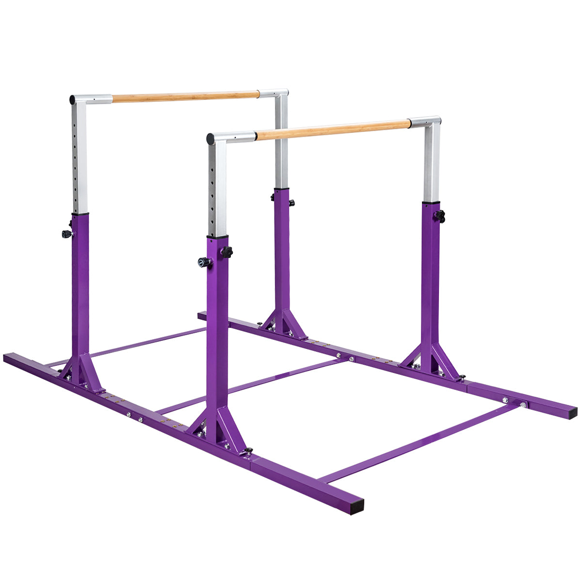 Kids Double Horizontal Bars Gymnastic Training Parallel Bars Adjustable, Purple Toy Sports at Gallery Canada