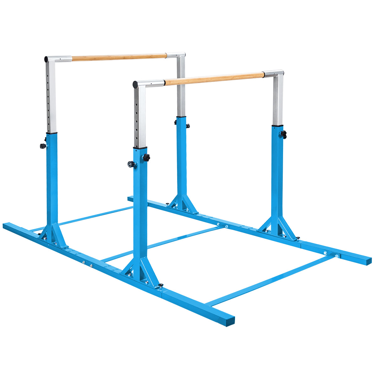 Kids Double Horizontal Bars Gymnastic Training Parallel Bars Adjustable, Blue Toy Sports at Gallery Canada