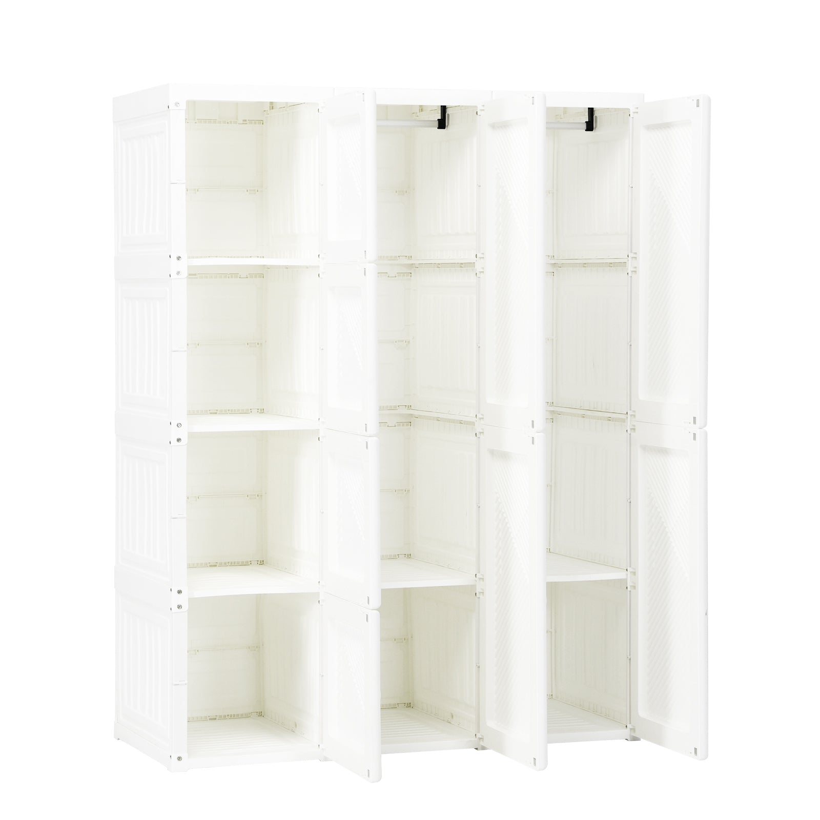 Foldable Closet Clothes Organizer with 8 Cubby Storage, White Clothing & Closet Storage at Gallery Canada