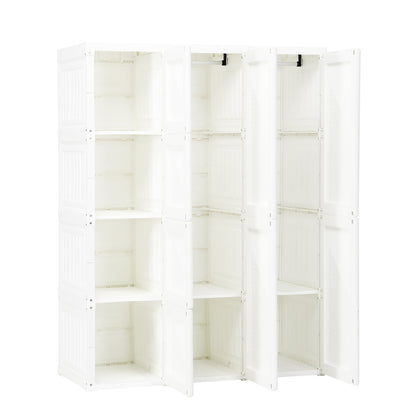 Foldable Closet Clothes Organizer with 8 Cubby Storage, White Clothing & Closet Storage at Gallery Canada