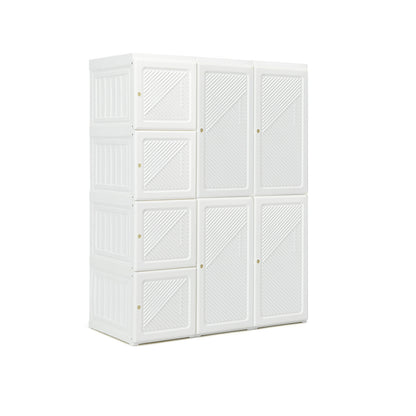 Foldable Closet Clothes Organizer with 8 Cubby Storage, White Clothing & Closet Storage at Gallery Canada