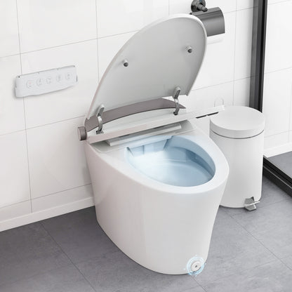 One-Piece Smart 1.16 GPF Elongated Bidet Toilet Seat with Night Light, White Toilet at Gallery Canada