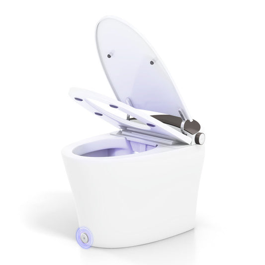 Smart Elongated Bidet Toilet Seat With Night Light, 1.16 GPF, White Toilet White at Gallery Canada