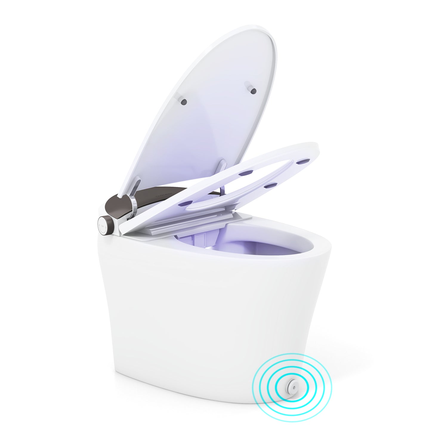 One-Piece Smart 1.16 GPF Elongated Bidet Toilet Seat with Night Light, White Toilet at Gallery Canada