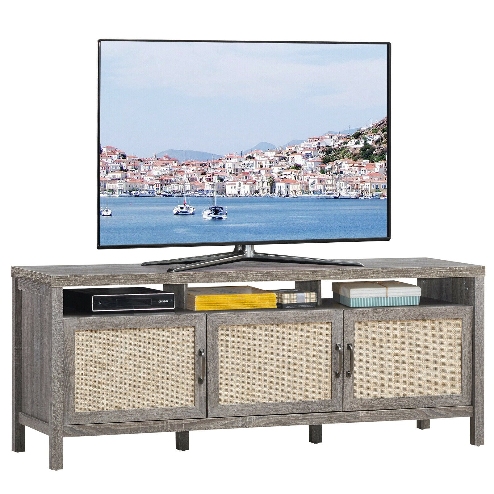 Universal TV Stand Entertainment Media Center for TV's up to 65 Inch, Gray Entertainment Centers & TV Stands at Gallery Canada