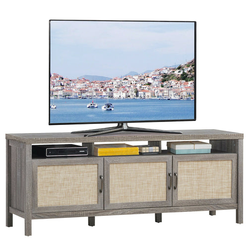 Universal TV Stand Entertainment Media Center for TV's up to 65 Inch, Gray