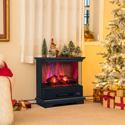 27 Inch Freestanding Fireplace, Remote Control, Black Fireplaces at Gallery Canada