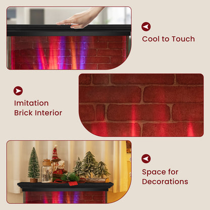 27 Inch Freestanding Fireplace, Remote Control, Black Fireplaces at Gallery Canada