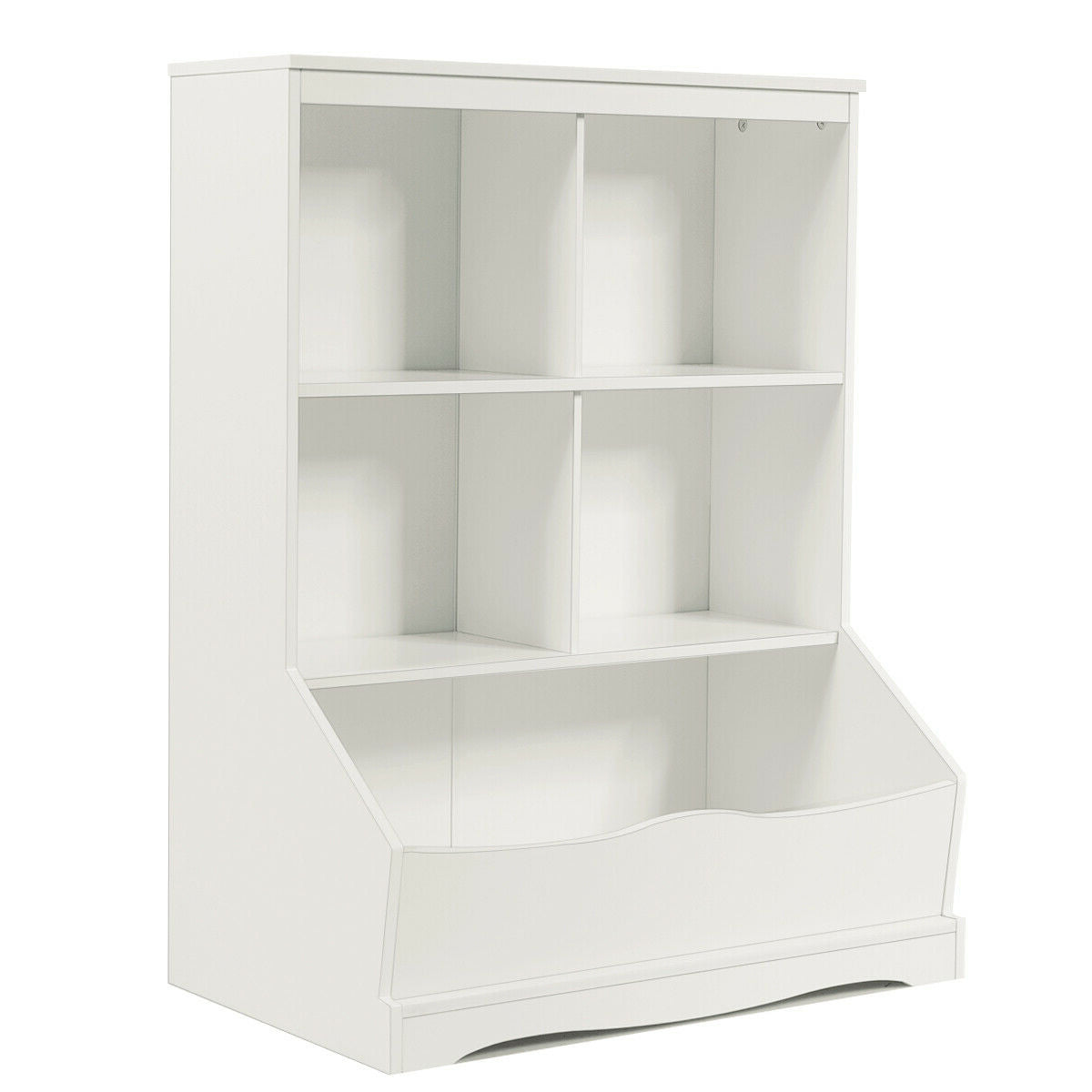 3-Tier Children's Bookcase Toy Storage Cabinet, White Kids Storage White at Gallery Canada