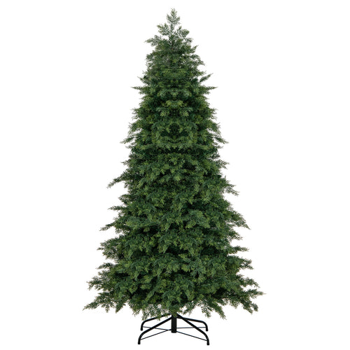 Artificial Christmas Tree Green Hinged Holiday Tree with 721/1019 Lush Branch Tips-6 ft, Green