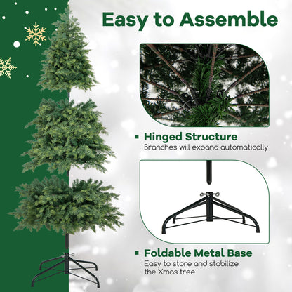 Artificial Christmas Tree Green Hinged Holiday Tree with 721/1019 Lush Branch Tips-6 ft, Green Christmas Tree at Gallery Canada