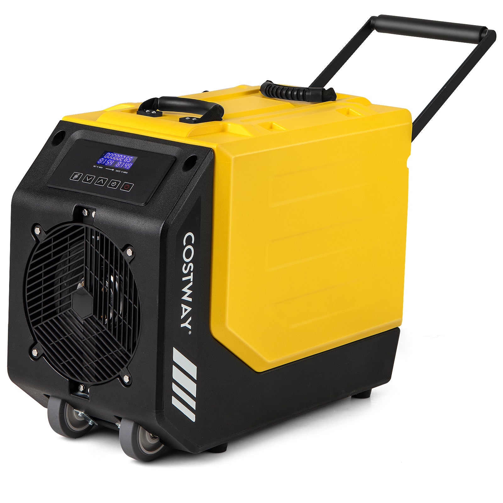 Commercial Dehumidifier, 190 PPD, With Pump And 2 Wheels, Yellow Dehumidifiers at Gallery Canada