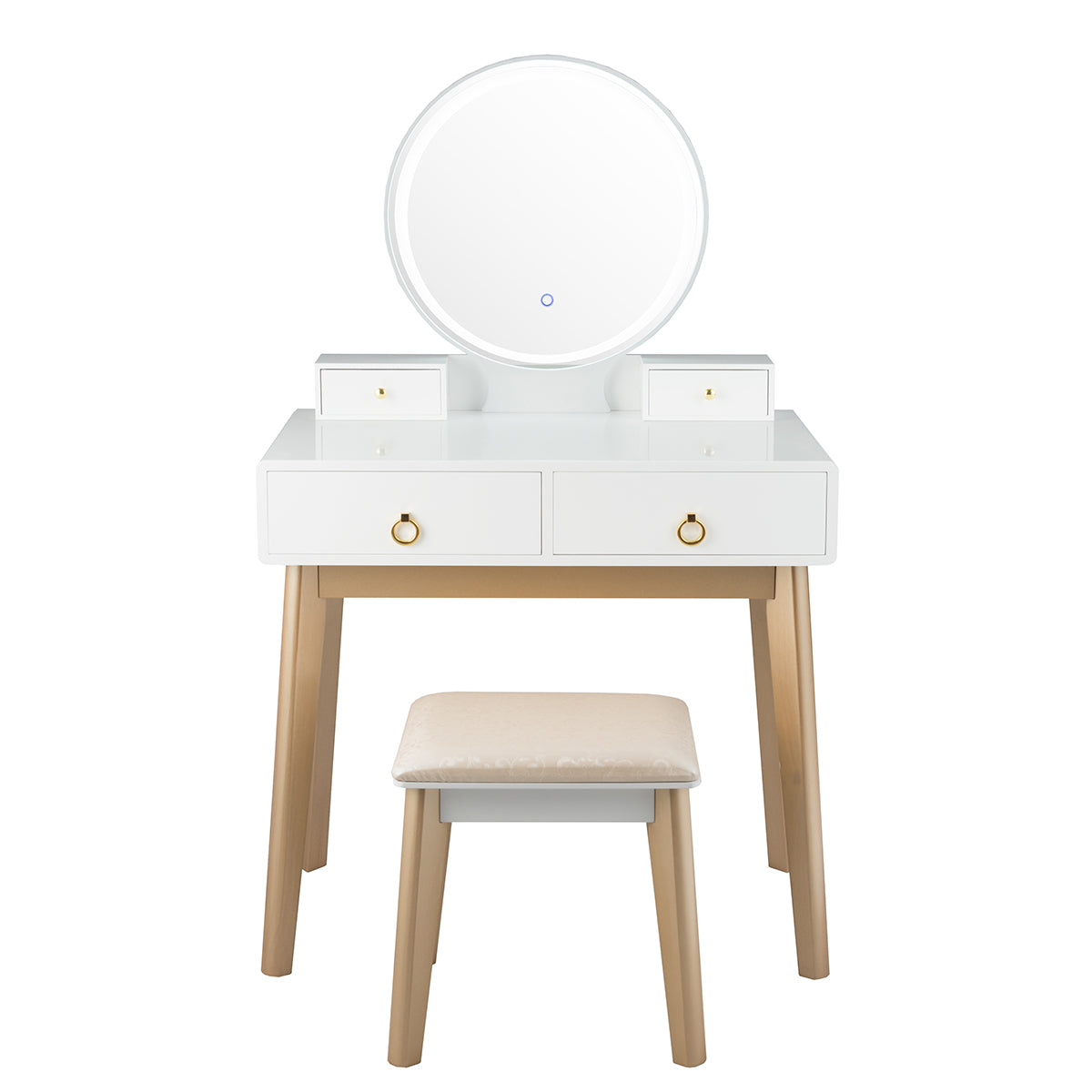 Set 3 Makeup Vanity Table Color Lighting Jewelry Divider Dressing Table, White Makeup Vanities at Gallery Canada