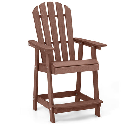HDPE Patio Chair With Armrest, Footrest, Indoor Outdoor, Coffee Adirondack Chairs at Gallery Canada