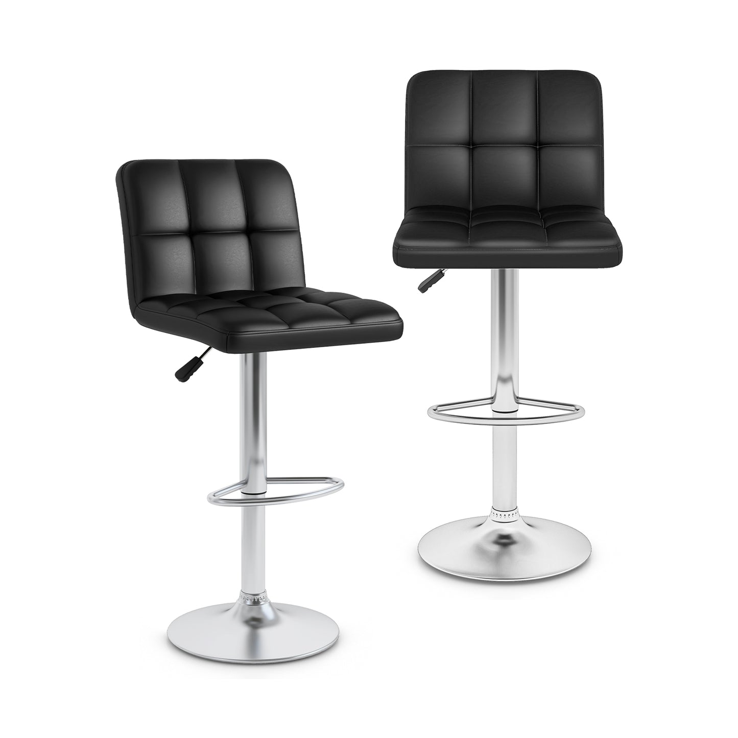 Bat Stools Set Of 2, With Back And Footrest, Black Bar Stools at Gallery Canada