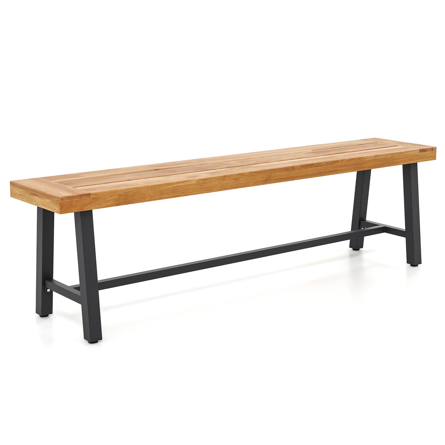 63 Inch 3-Person Acacia Patio Wood Outdoor Backless Bench, Set of 1 Outdoor Benches at Gallery Canada