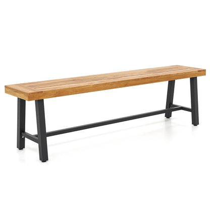 63 Inch 3-Person Acacia Patio Wood Outdoor Backless Bench, Set of 1 Outdoor Benches at Gallery Canada