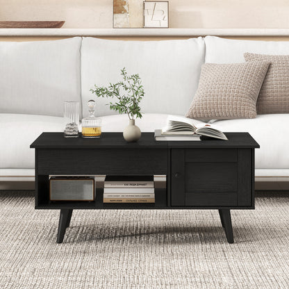 Lift Top Coffee Table with Storage and Hidden Compartment, Black Coffee Tables at Gallery Canada