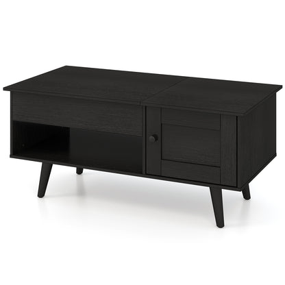 Lift Top Coffee Table with Storage and Hidden Compartment, Black Coffee Tables at Gallery Canada
