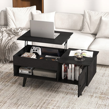 Lift Top Coffee Table with Storage and Hidden Compartment, Black Coffee Tables at Gallery Canada