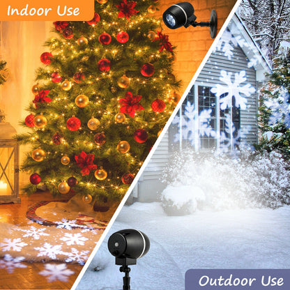 Outdoor Waterproof Christmas Snowflake LED Projector Lights, Black Christmas Decor & Accessories at Gallery Canada