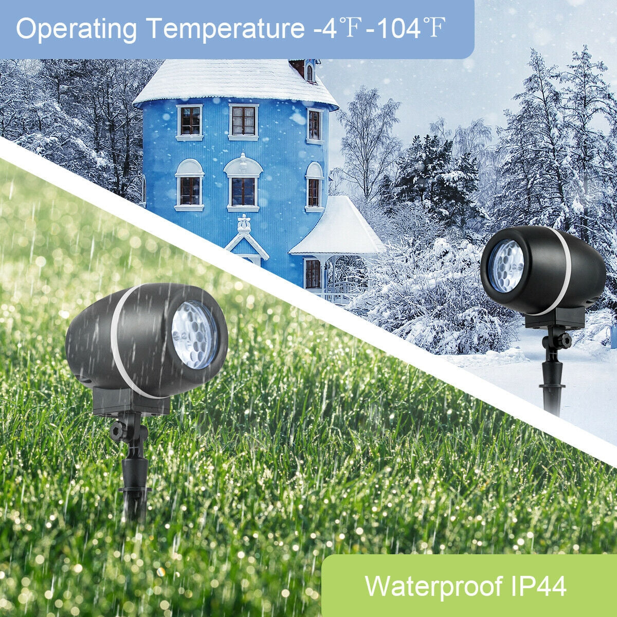 Outdoor Waterproof Christmas Snowflake LED Projector Lights, Black Christmas Decor & Accessories at Gallery Canada