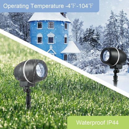 Outdoor Waterproof Christmas Snowflake LED Projector Lights, Black Christmas Decor & Accessories at Gallery Canada
