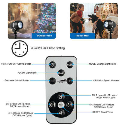 Outdoor Waterproof Christmas Snowflake LED Projector Lights, Black Christmas Decor & Accessories at Gallery Canada