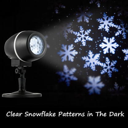 Outdoor Waterproof Christmas Snowflake LED Projector Lights, Black Christmas Decor & Accessories at Gallery Canada