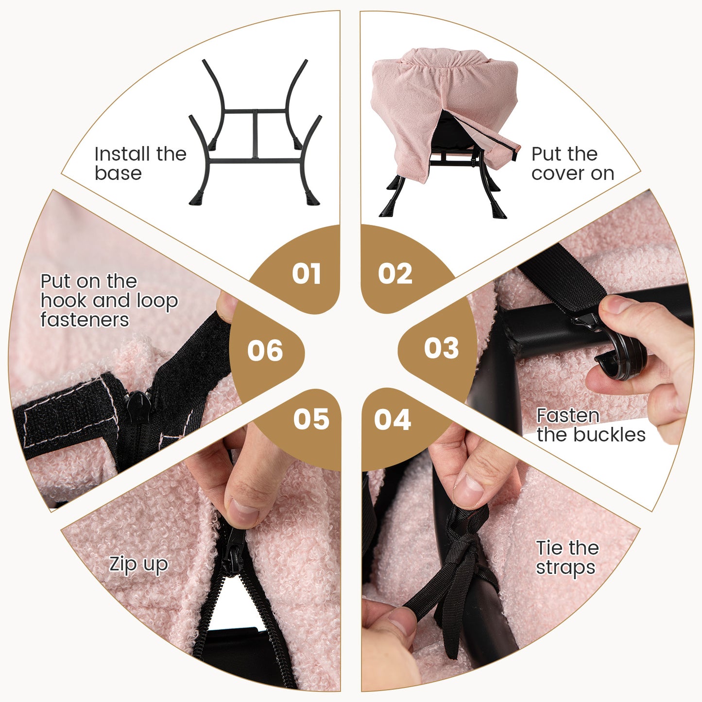 Modern Accent Chair with Folding Footrest and Head Pillow, Pink Accent Chairs at Gallery Canada